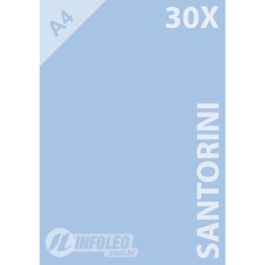 Imagem de 30 Folhas Papel Color Plus A4 180g Santorini (azul Bebê)