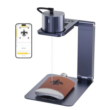 Imagem de LaserPecker LP1 Pro Gravador a laser para iniciantes, mini gravador a laser de feltro de couro de madeira de diodo portátil pequena máquina de gravação a laser, conjunto de terno com óculos de