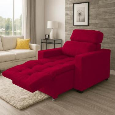 Imagem de Poltrona do Papai e Mamae Reclinavel Com Apoio Pros Pes Soft Madri Lux