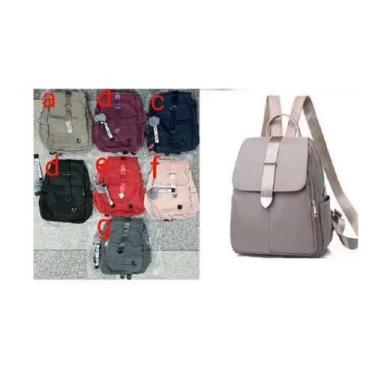 Imagem de Bolsa Mochila Feminina Trabalho Escolar Brinde Chaveiro Pompom - AnjGG