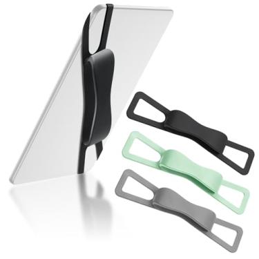 Imagem de Pacote com 3 alças de mão confortáveis para tablets, acessórios Kindle para leitura na cama, suporte seguro e leve para Kindle Paperwhite/Kobo/Oasis/E-Book/telefone (preto, matcha, cinza)