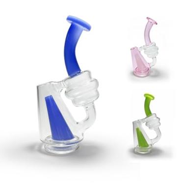 Imagem de Mini vaso de cristal colorido, acessórios de vidro, decoração artesanal de vidro para casa (azul)