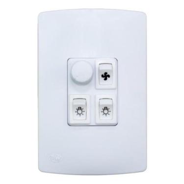 Imagem de Variador Dimmer Rotativo Ventilador Teto, 2 Interruptor - PW