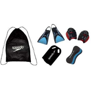 Imagem de Kit Natação Mochila Mesh + Nadadeira Power Fin + Palmar Paower Paddles + Prancha e Flutuador Swim (Nadadeira M 37/39 - palmar G)