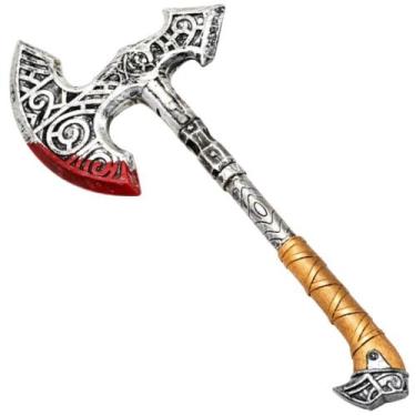 Imagem de Brinquedo Realista pra Fantasia Medieval Machado de Viking Gladiador B