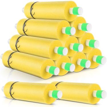 Imagem de Threehoney Conjunto 3/6/12 Equipamento de Pesca Catfish Rig Tackle Floats Noodle Jugs 13,4 polegadas Pesca Catfish Lines Rig Tackle (Amarelo Fluorescente, Conjunto de 12)