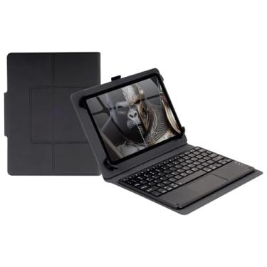 Imagem de Gshield Capa Case Hybrid Cinza com Teclado Bluetooth ABNT2, Touchpad, Espaço para Caneta e Suporte Kickstand (Xiaomi Redmi Pad 2)