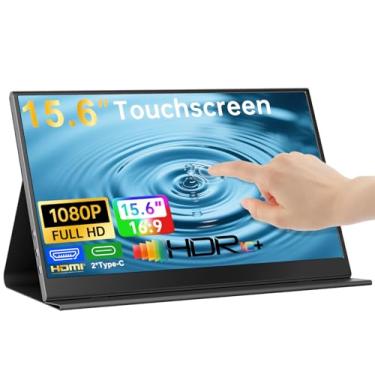 Imagem de UFYQL Monitor Portátil Touchscreen De 15,6 Polegadas, Tela Ips Fhd 1080P Com Capa Magnética, Hdmi E Usb-C Plug-And-Play, Monitor Externo Para Laptop, Telefone, Xbox, Switch, Ps4/5