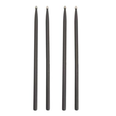 Imagem de Baquetas De Madeira 5A Colorido Sturdy Maple Madeira Drum Set Prática Baquetas para Crianças Adultos Iniciantes Juventude Rock Bandas Bateristas Jogando 2 Pares 40,5 cm (Preto)