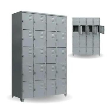 Imagem de Armário Roupeiro De Aço Vestiário Academia 20 Portas Locker - Sagrado 