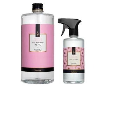 Imagem de Kit Agua Spray 500ml + Refil 1 Litro Peonia Garden Via Aroma Para Casa