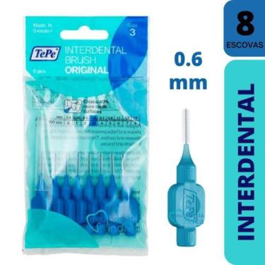 Imagem de Escova Interdental Macia  Tepe Original Azul Size 3  0.6mm  8 unidades