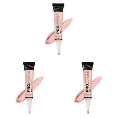 Imagem de Corretivo L.A. Girl Hd Pro Cool Pink Corrector 8 mL (pacote com 3)