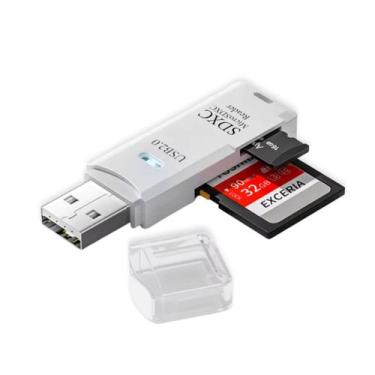 Imagem de Leitor de Cartão de Memória SD e MicroSD (TF) USB 2.0 - Djahpenha