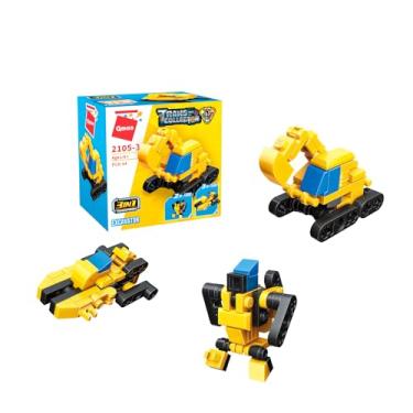 Imagem de Keepplay Bloco de Montar Escavadeira TransCollector Construção e Polícial 3 em 1