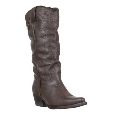 Imagem de Bota Feminina Bico Fino Marrom Cow Way 37896