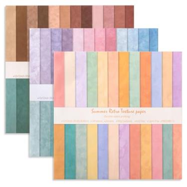 Imagem de Humyoun 72 folhas de papel para scrapbook, 30,5 x 30,5 cm, dupla face, romântico, verão, boêmio, artesanato, papel-cartolina decorativa, material de diário de lixo para álbum de fotos faça você mesmo