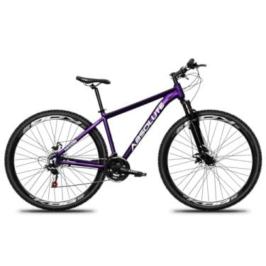 Imagem de Bicicleta Aro 29 Absolute Nero 5 21 Velocidades Freios a Disco Susénsão com Trava Remota No Guidão,17,Roxo