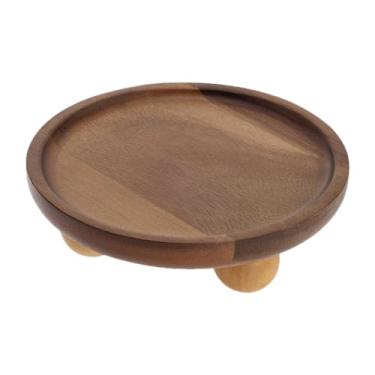 Imagem de LCSVCCXA Bandeja de Suporte de Madeira Reutilizável para de Cozinha de Fazenda, Vela de Dia Dos Namorados, Café, Redondo