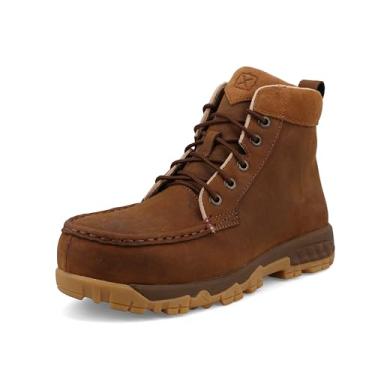 Imagem de Twisted X Botas de trabalho femininas, biqueira de aço de segurança de liga para mulheres com entressola de EVA, tecnologia CellStretch, sapato de trabalho feminino antiderrapante, Sela oleada com