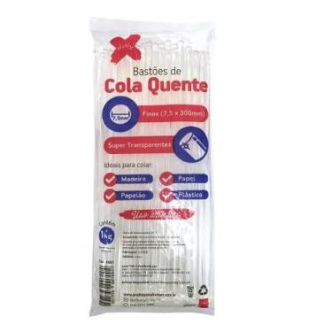 Imagem de Cola Quente Bastão Fino 7,2Mm X 30Cm- Pacote C/1Kg - Make