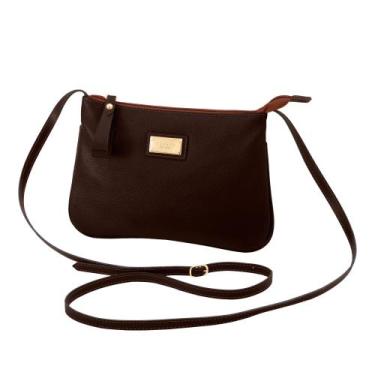 Imagem de Bolsa De Couro Feminina Transversal Mariart