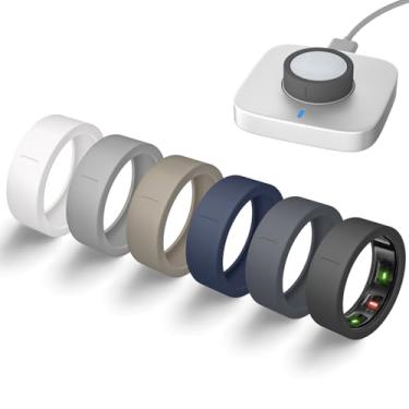 Imagem de Capas ultrafinas para anel Oura Gen 4/Oura Gen 3, suporte para carregamento com capa, anéis inteligentes de silicone elástico antiarranhões capa protetora acessórios para ULTRAHUMAN Ring AIR mulheres