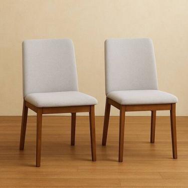 Imagem de Kit 2 Cadeiras de Jantar Estofada Madeira Maciça Cecília - Herval