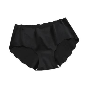 Imagem de Calcinha Feminina Sem Costura Em Tecido De Seda Gelada Tamanho Grande,