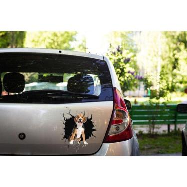 Imagem de Adesivo Para Carro 3D Cachorro Beagle