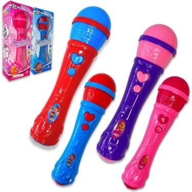 Imagem de Microfone Infantil de Brinquedo para Karaokê | Para Crianças +3 Anos | Leve, Seguro e Portátil | Estimula Criatividade e Autoconfiança (Azul)