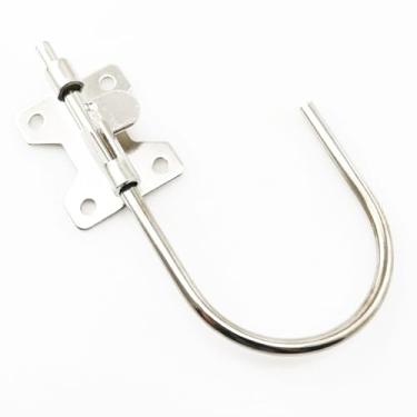 Imagem de Pro Bamboo Kitchen Gancho para cinto com moldura de couro, prata, multifuncional, antiderrapante, resistente, gancho J compatível com brocas sem fio, serras de pregos e ferramentas de jardinagem