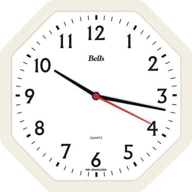 Imagem de Relogio de Parede Oitavado Branco Bells