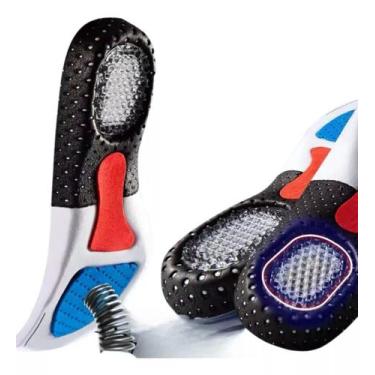 Imagem de Palmilha Ortopédica Gel Alívio Imediato 35-40 Preto/Branco - Palminha 