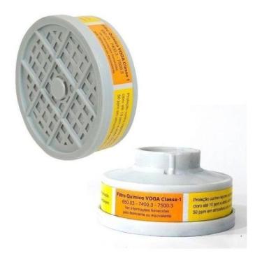Imagem de Kit Com 06 Filtros Voga Plasticor Gases Acidos Vapores - Plastcor