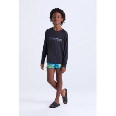Imagem de Conjunto Moda Praia Masculino Infantil Vida Costeira, Preto, 2