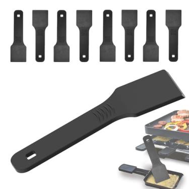 Imagem de Conjunto de 8 espátulas Raclette para formas antiaderentes | Conjunto de utensílios de cozinha | Utensílios de cozinha e gadgets - Ideal para raclette, fondue e assar