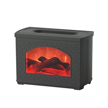 Imagem de Umidificador Umidificador de ar simulado para lareira, efeito chama, difusor elétrico aroma, umidificadores aromaterapia, pulverizador névoa, purificador(Preto)