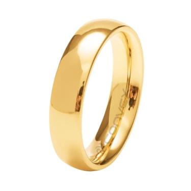 Imagem de Aliança de Tungstênio Dubai Dourada 5mm