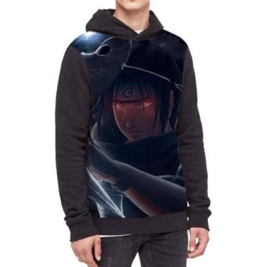 Imagem de Moletom Com Capuz  Naruto Itachi Uchiha Ref:621 - smoke, Preto, M