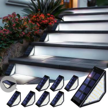 Imagem de Solar Step Lights PATIOWIN 24 LEDs à prova d'água IP65, pacote com 8