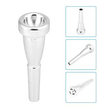 Imagem de RiToEasysports Bocal de Trompete para Trompetes Tamanho 3C, Material de Cobre Durável, Formato de Cabeça Confortável, Ideal para Artistas, Dourado (Prata)