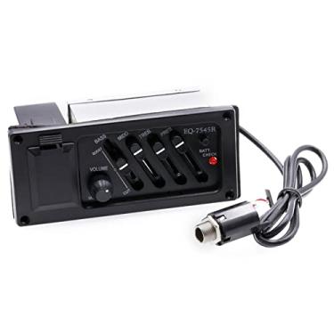Imagem de RiToEasysports EQ de Balanceamento de Captador de Guitarra Acústica para Acessórios Universais Musicais Clássicos Populares, Amplificador de Som Elegante para Guitarristas, Teste de Bateria,