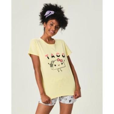 Imagem de Pijama Taco Feminino Malwee Liberta Amarelo - XGG Malwee Liberta-Feminino