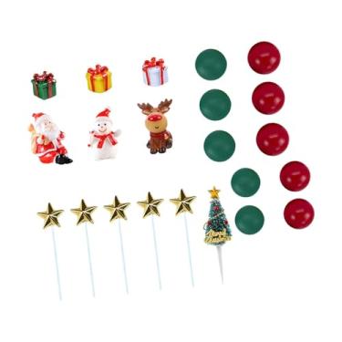 Imagem de shamjina 22 peças de enfeites para bolo de Natal, enfeites para cupcakes para meninos e meninas, decorações de bolo de Natal para festa de chá de bebê