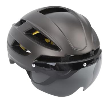 Imagem de Luocute Capacete de Ciclismo Com Tecnologia MIPS, Luz LED Ajustável e óculos Integrados para Mountain Bike, Cabe na Circunferência da Cabeça de até 65 Cm (Cor Ti)