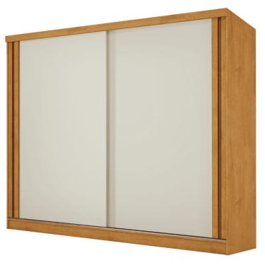 Imagem de Guarda Roupas Casal 2 Portas De Correr 4 Gavetas Flex 100% Mdf Porto Madeirado/off White