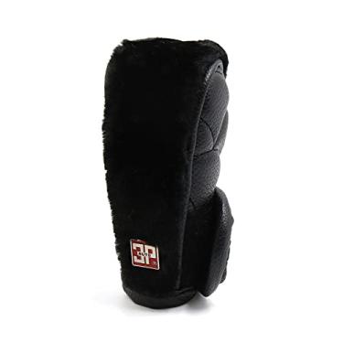 Imagem de Capa protetora preta de couro sintético de flanela para carro