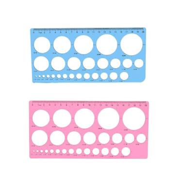 Imagem de Conjunto de régua de costura métrica transparente régua de costura curva multifuncional camiseta guia guia centro designs réguas transparentes quilling