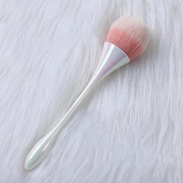 Imagem de Pincel de maquiagem grande multiuso – Cerdas sintéticas macias, pó de unha portátil, pincel de blush e pó, design de cintura fina, ferramenta de beleza para viagens, 20 x 4,5 x 4,5 cm (cor)
